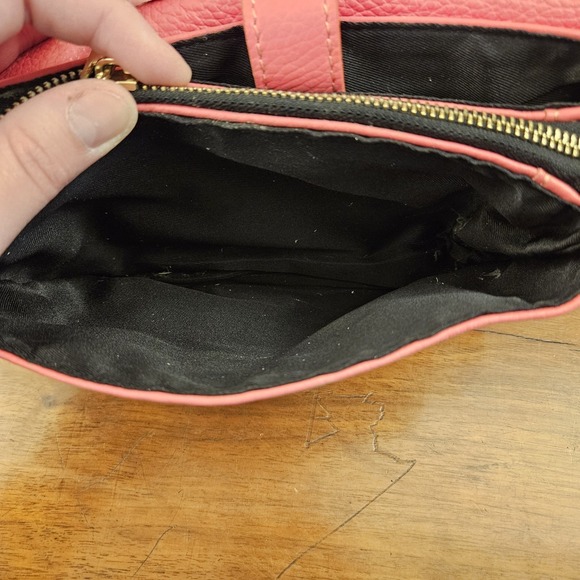 Divina Firenze Genuine Leather Pink CrossBody Shoulder Bag Handbag Made In Italy - Picture 4 of 7